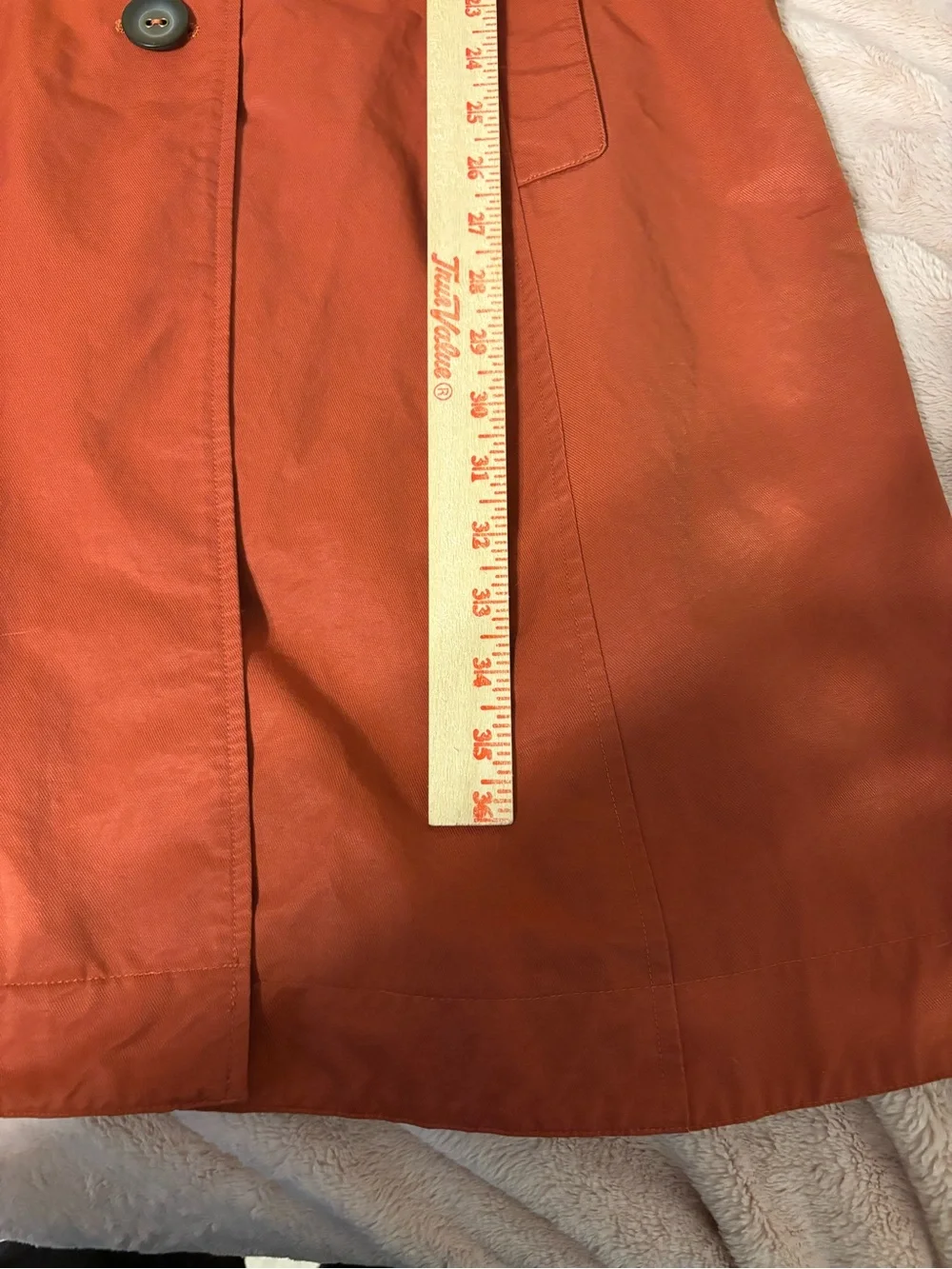 J. Jill XLP Petite Rust Belted Lightweight Trench Coat Cotton Blend